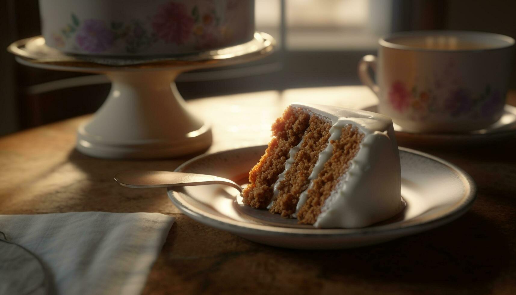 recién horneado dulce tarta con azotado crema y chocolate indulgencia generado por ai foto