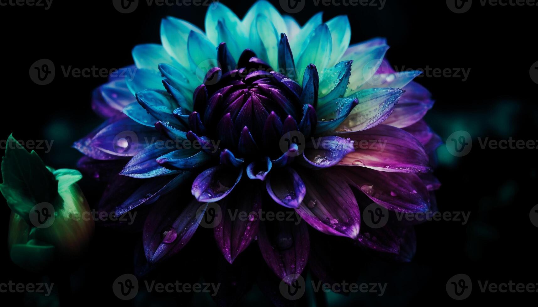 Beauty in nature Close up of single purple flower in summer generated by AI photo