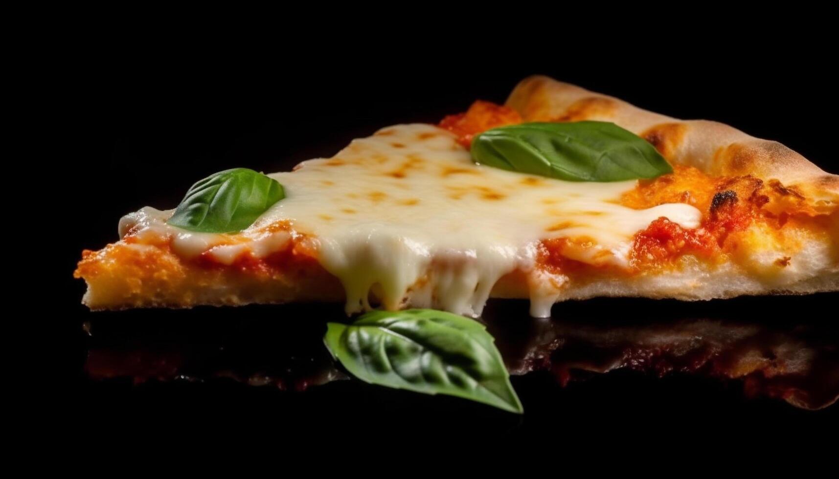 Freshly baked lasagna with mozzarella, tomato sauce, and herbs generated by AI photo