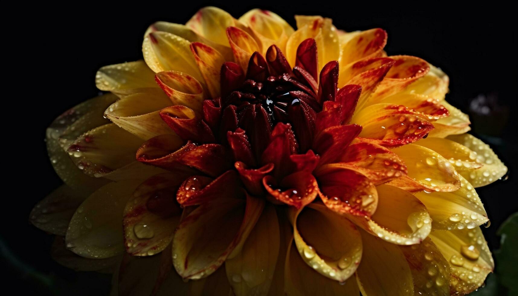 Vibrant petals of a single flower in tropical isolation generated by AI photo