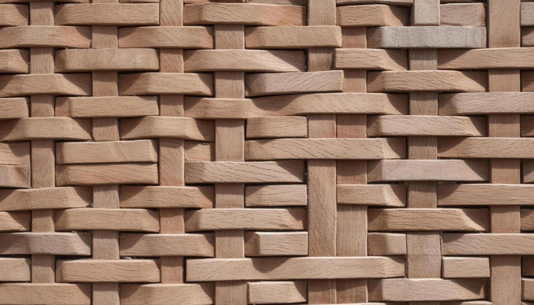 Woven bamboo mat with striped textured effect as backdrop decoration generated by AI photo