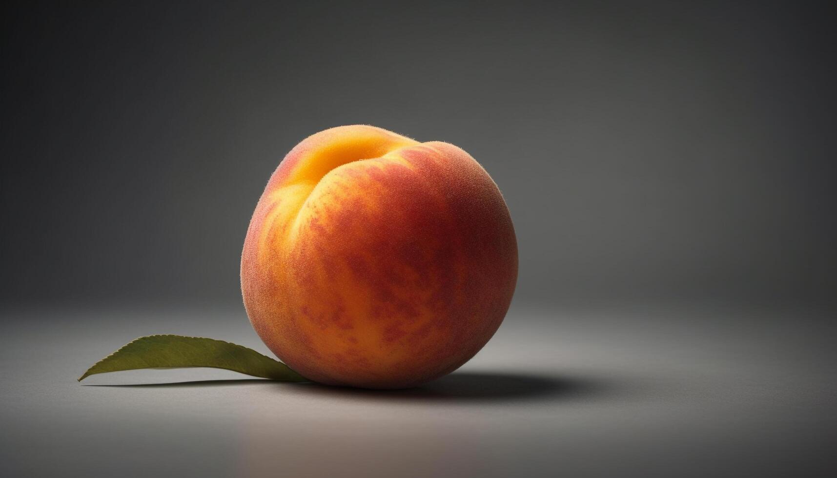 Juicy, ripe peach a sweet, healthy snack from nature bounty generated by AI photo