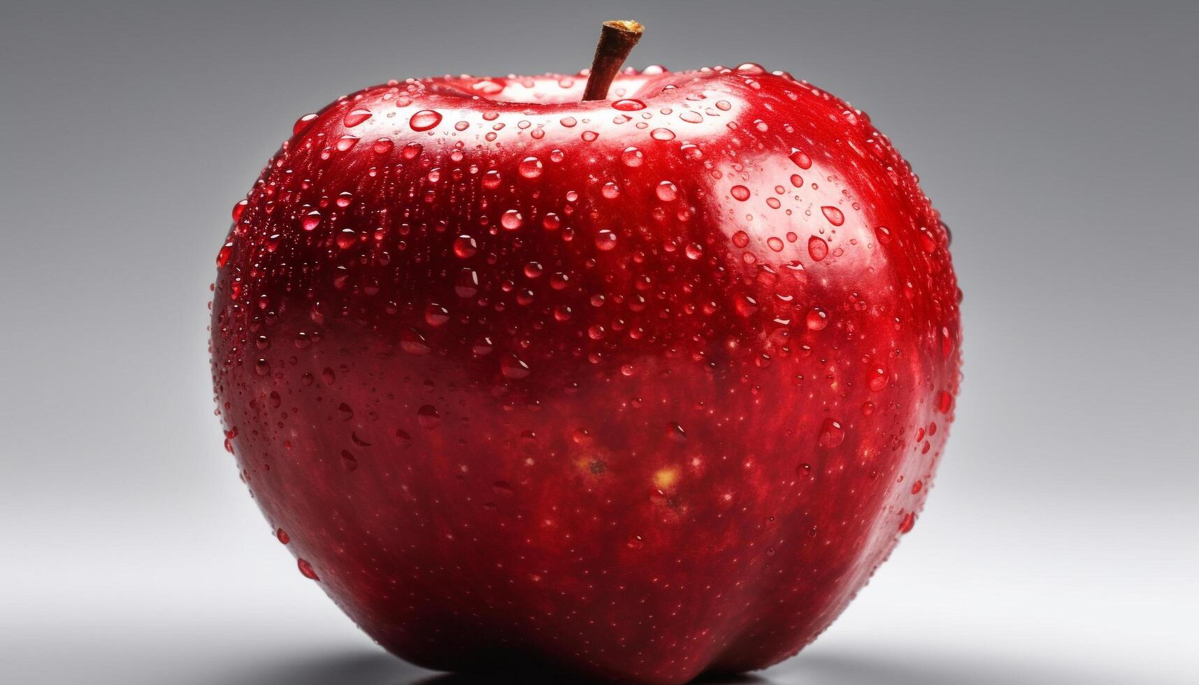 Juicy red apple slice, perfect for healthy snacking and dieting generated by AI photo