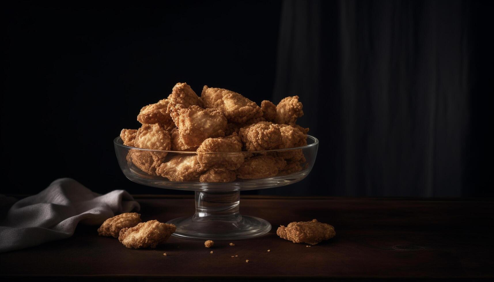 Freshly baked homemade almond shortbread on rustic wooden table generated by AI photo