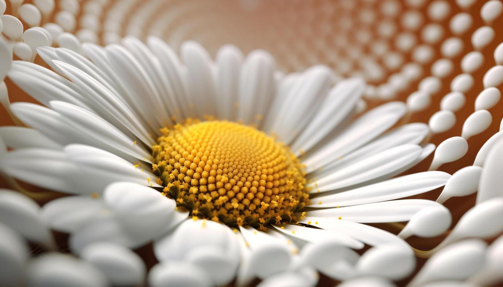 Vibrant chamomile blossom, a single flower in nature meadow generated by AI photo