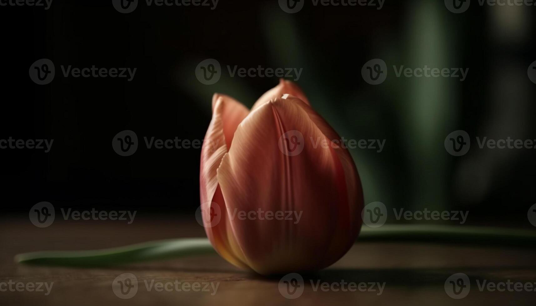 Vibrant tulip bouquet showcases beauty in nature fragility and elegance generated by AI photo