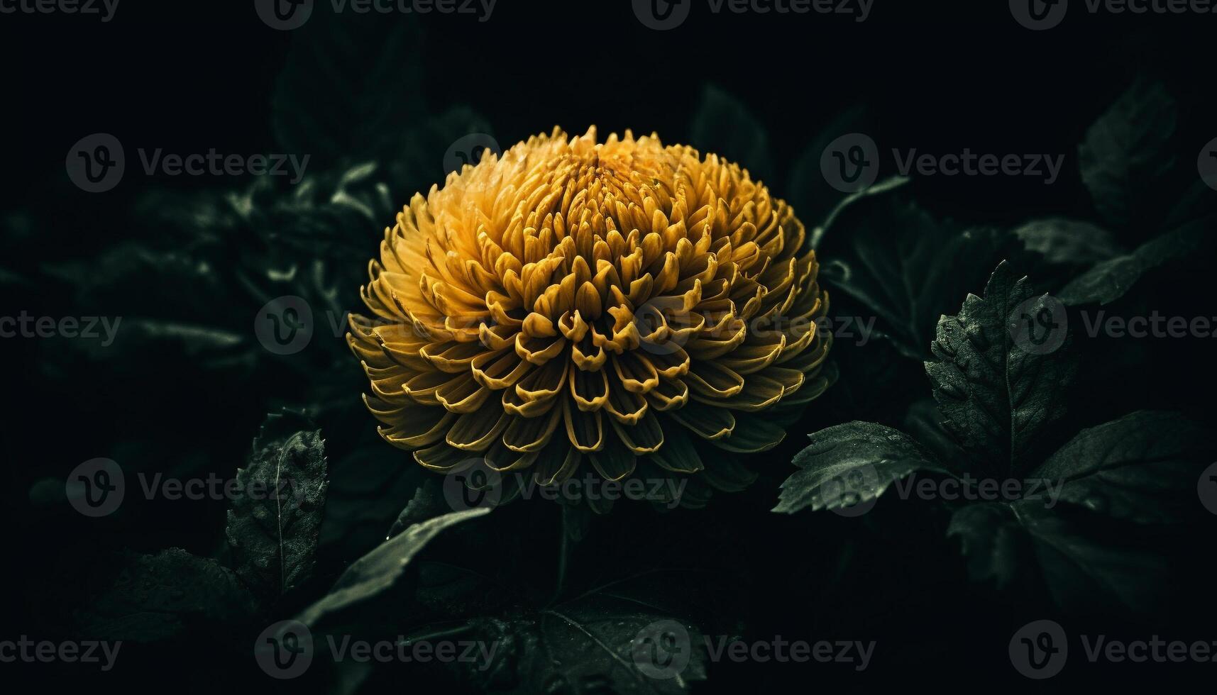 Vibrant sunflower blossom, a symbol of growth and agriculture generated by AI photo