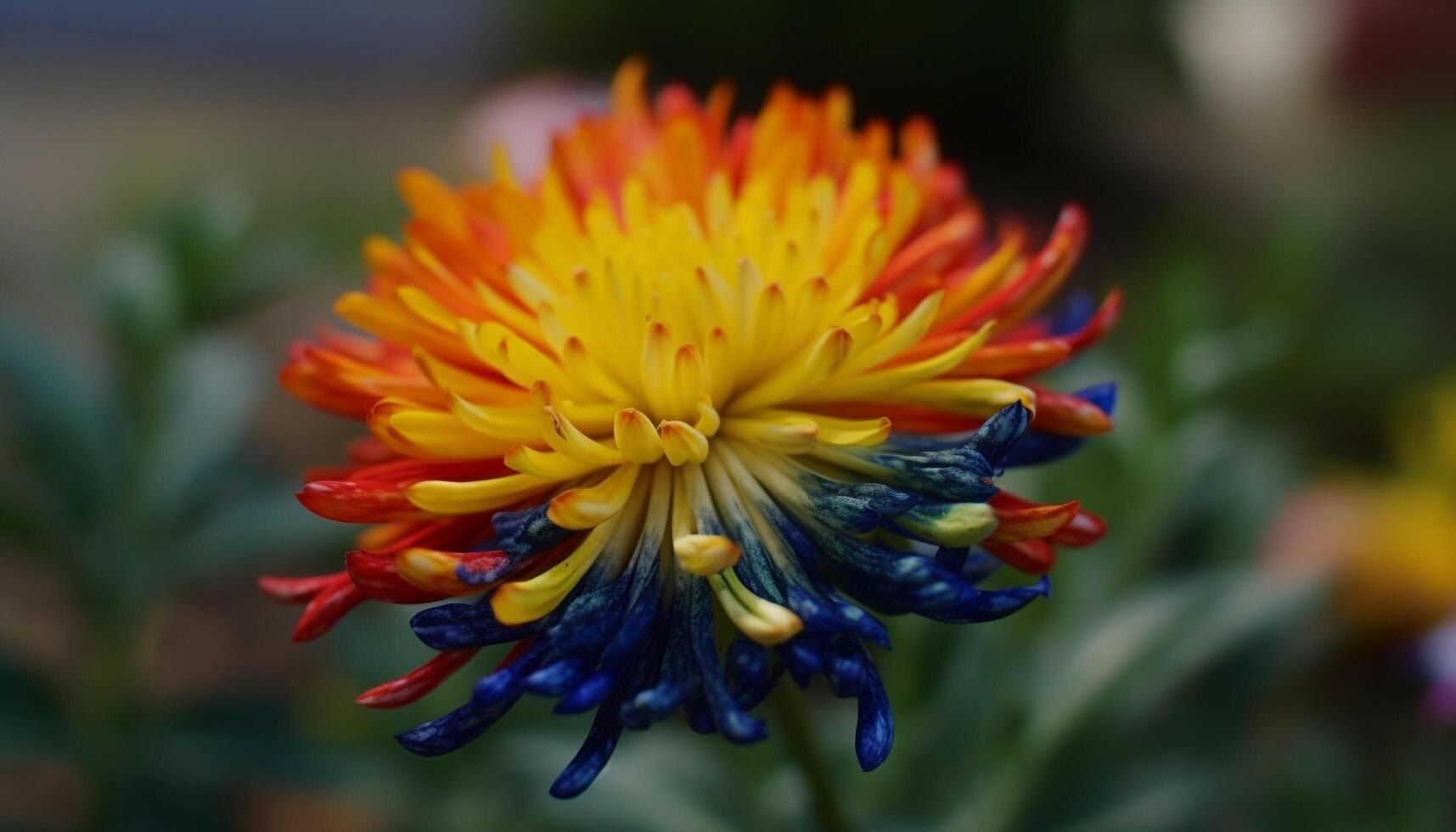 Vibrant yellow daisy in a green meadow, beauty in nature generated by AI photo