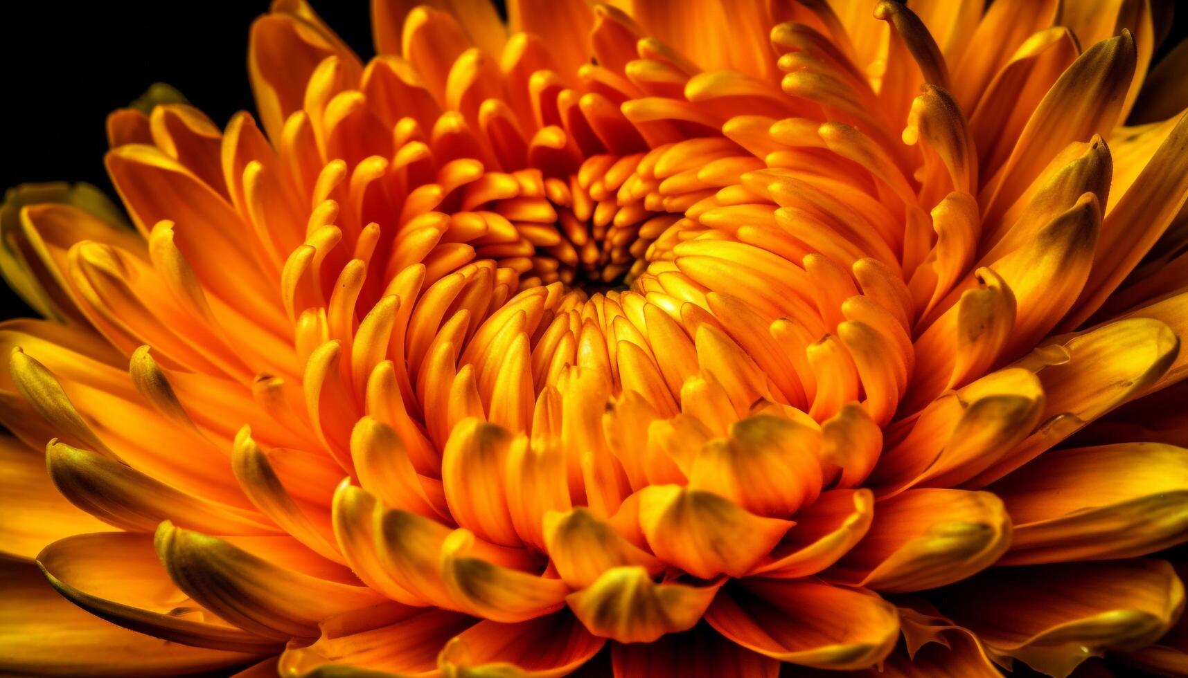 Vibrant yellow dahlia blossom, a gift of nature beauty generated by AI photo