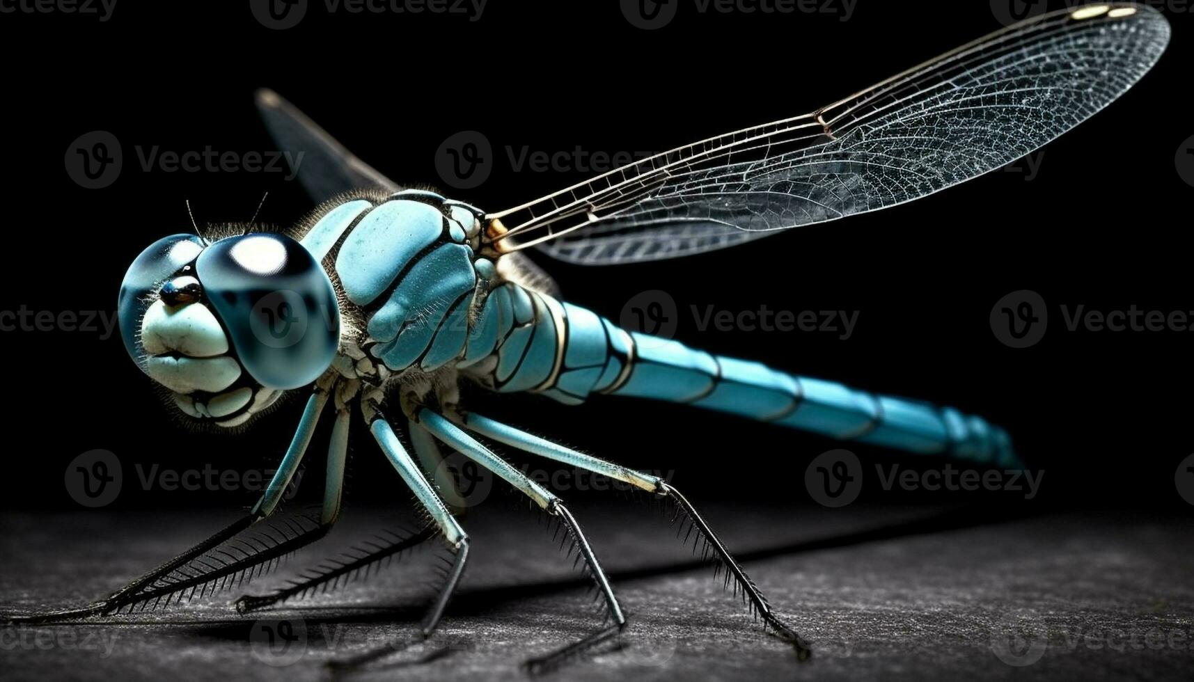 Dragonfly wing in extreme close up, showcasing its multi colored beauty generated by AI photo