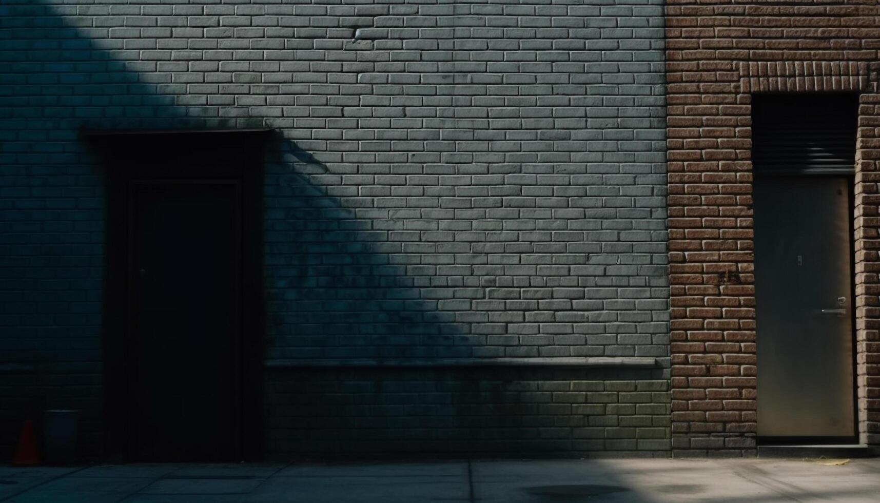 Modern architecture blends with old brick walls in city streets generated by AI photo