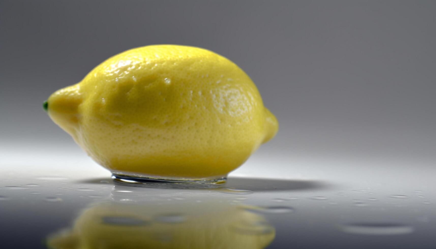 Juicy yellow citrus slice reflects freshness of organic summer fruit generated by AI photo