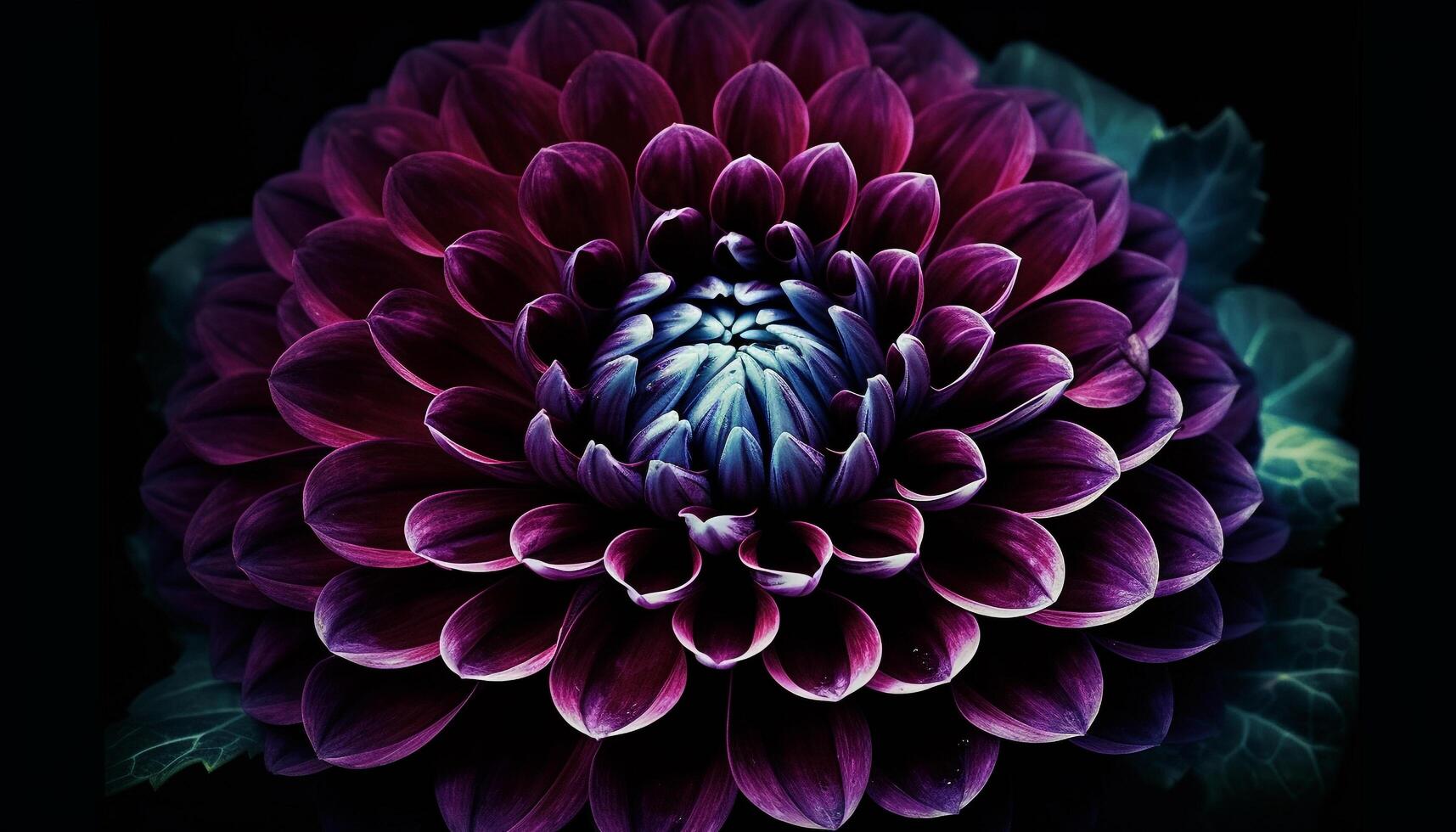 Vibrant purple dahlia, a single flower in nature bouquet generated by AI photo