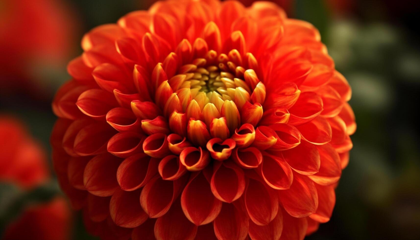 Vibrant multi colored dahlia blossom, a gift of nature beauty generated by AI photo