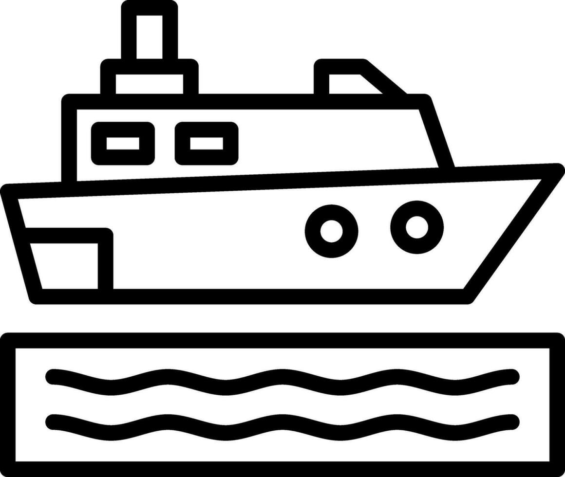 Cruise ship Vector Icon Design