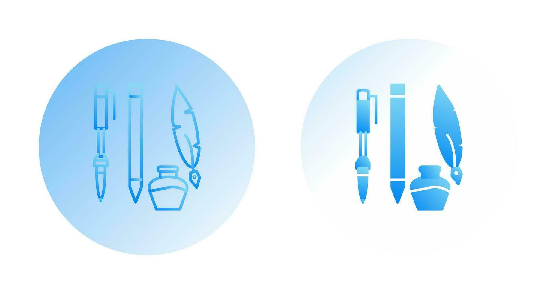 Unique Writing Equipment Vector Icon