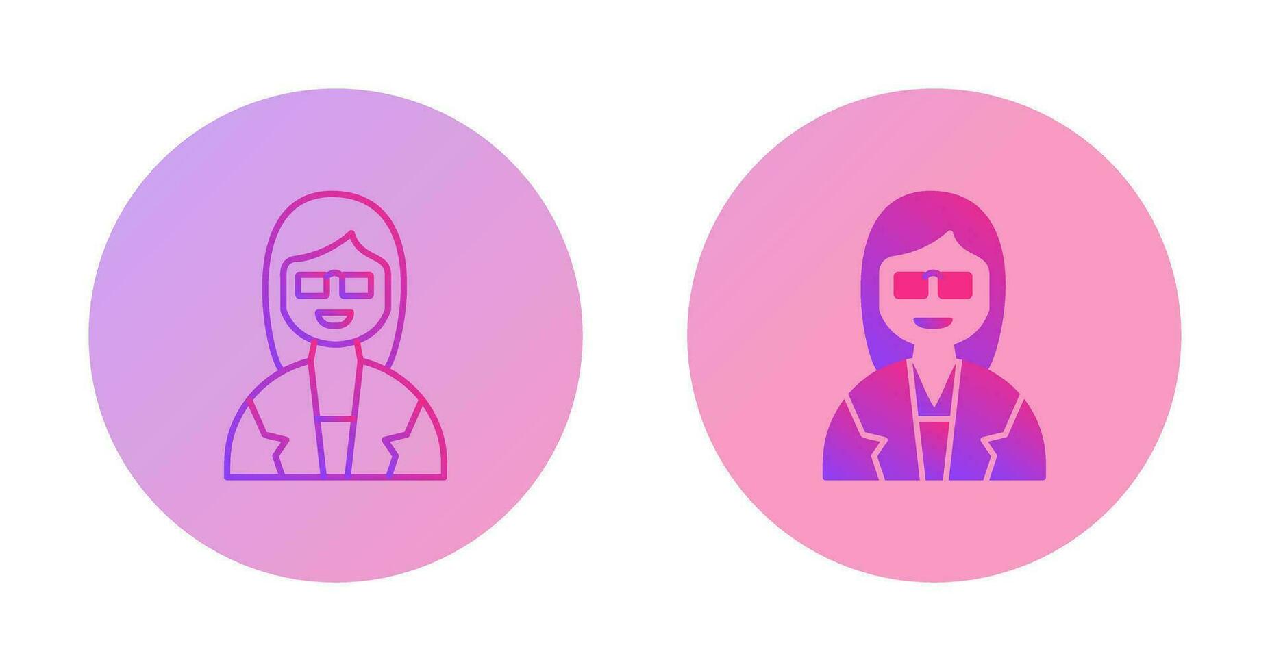 Unique Female Professor Vector Icon