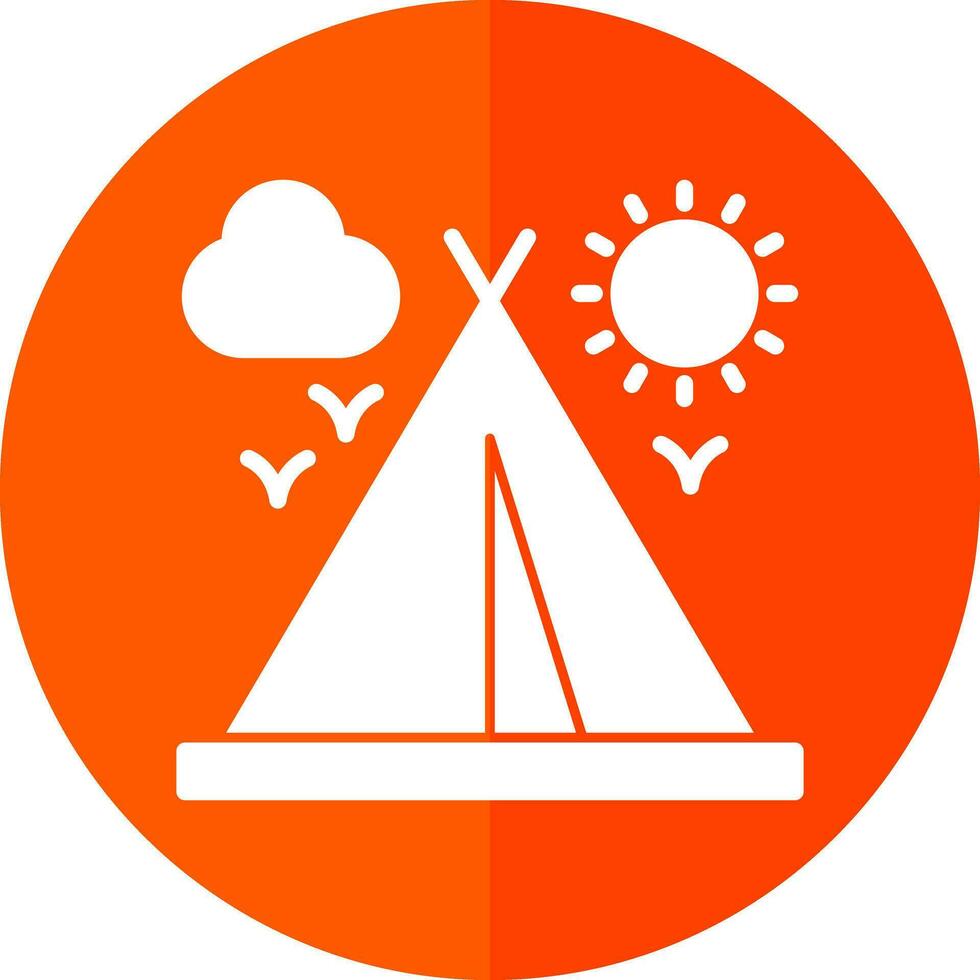 Camping tent Vector Icon Design