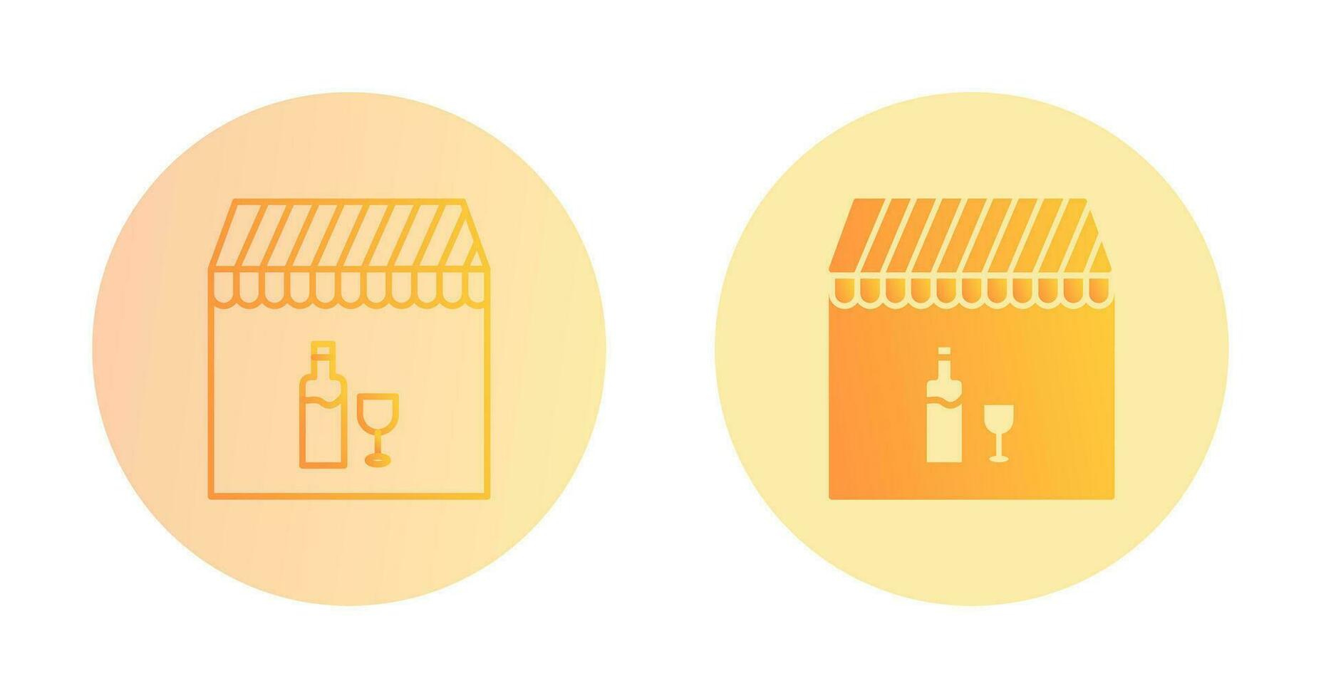 Unique Cafe and Bar Vector Icon