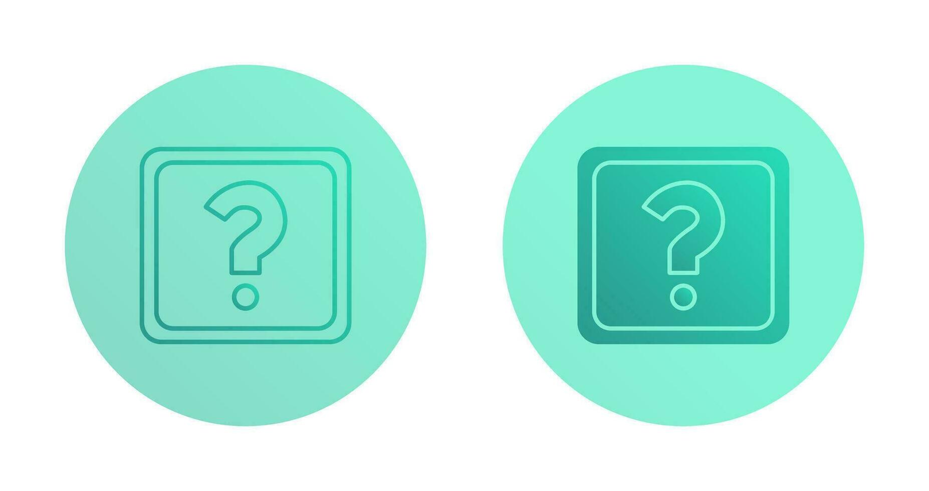 Unique Question Mark Vector Icon