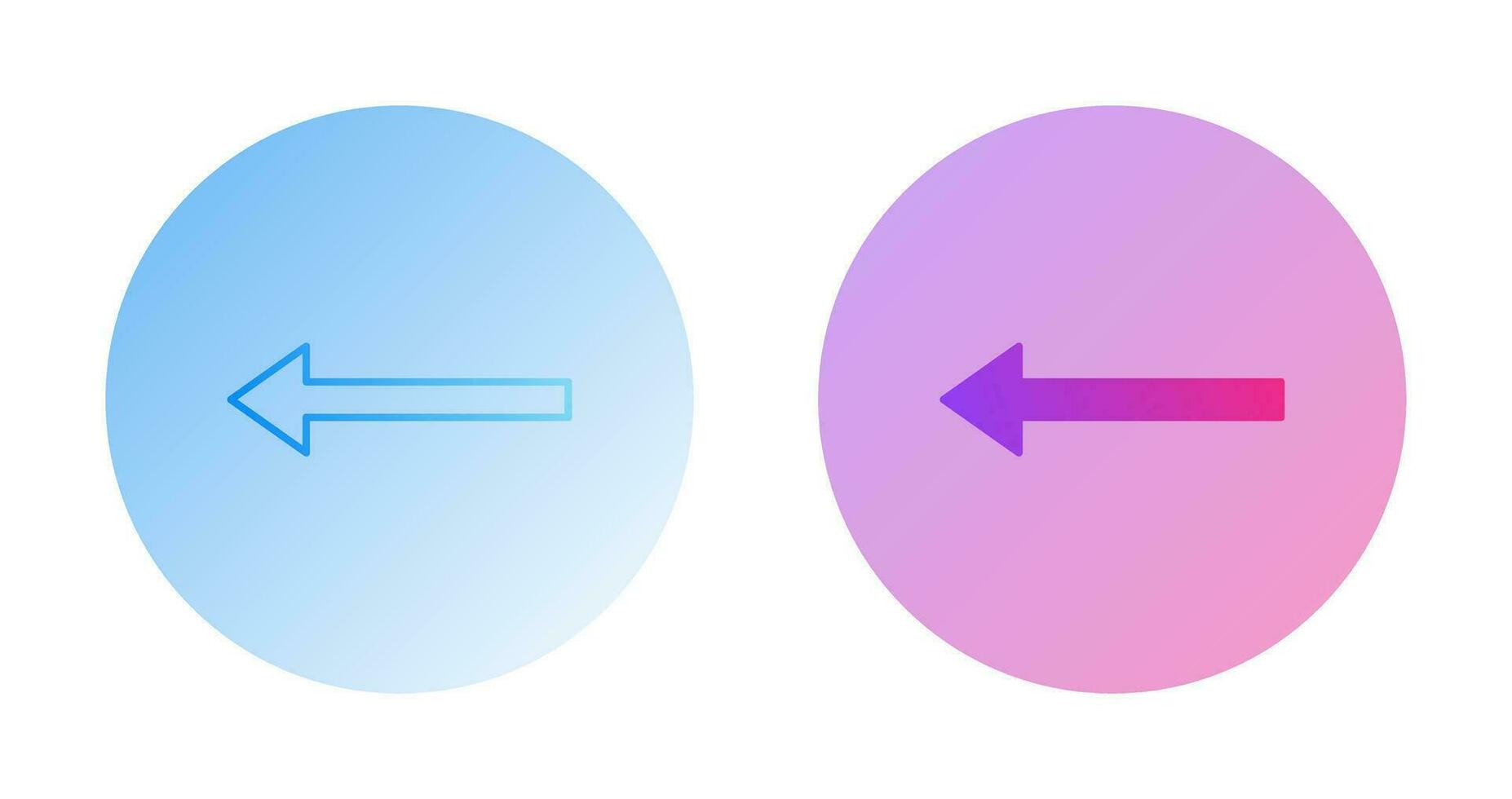 Unique Left Arrow Vector Icon