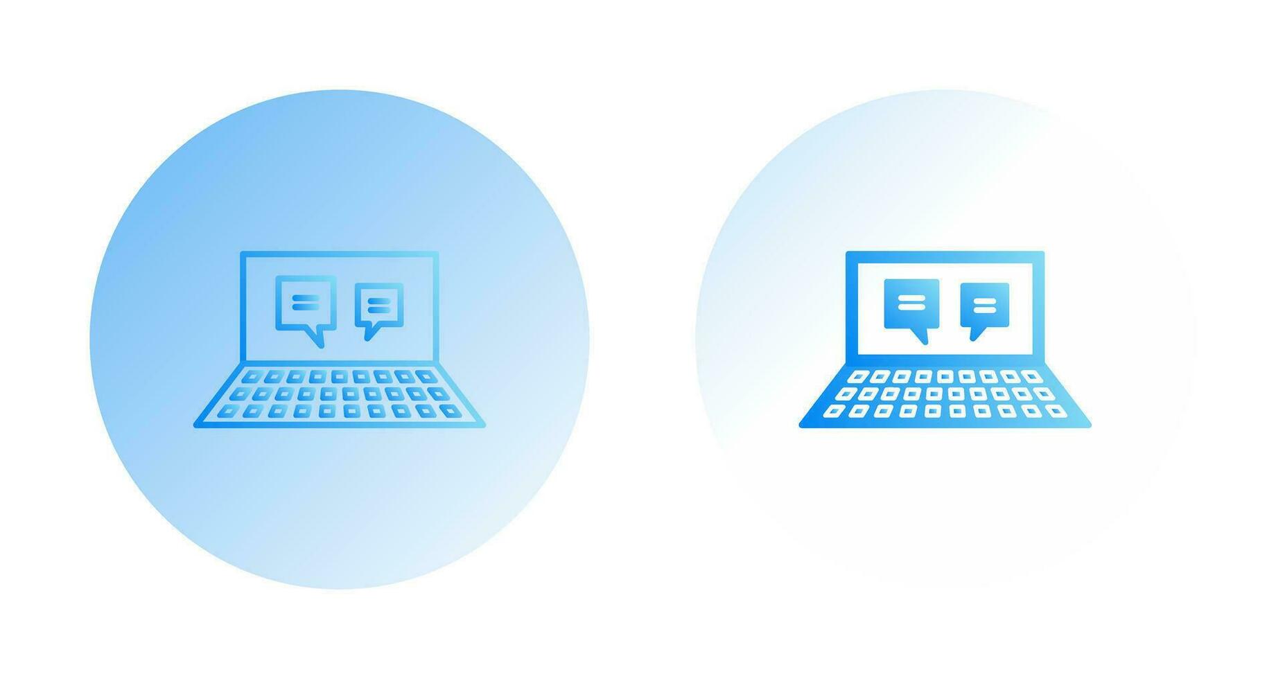 Unique Online Converstaion Vector Icon