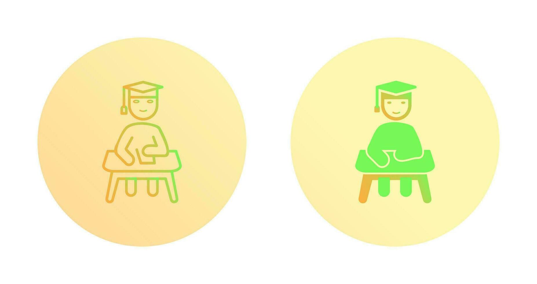 Unique Studying on Desk Vector Icon