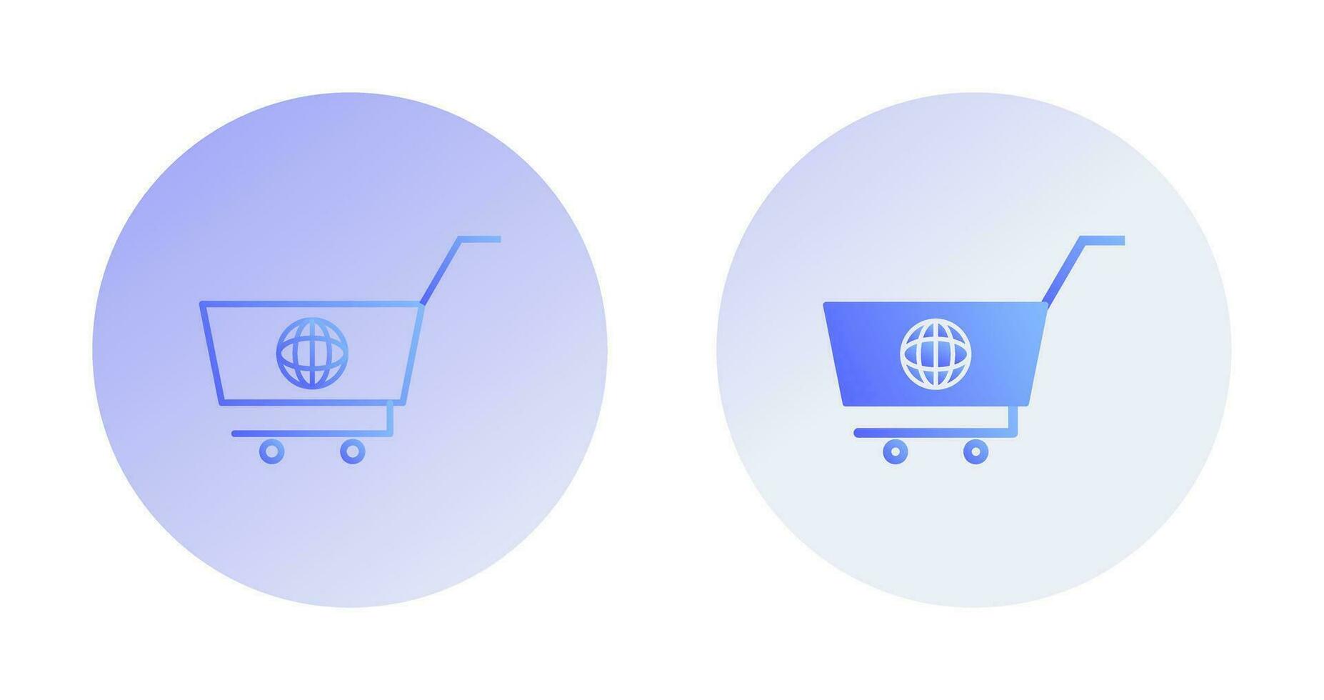 Unique Global Shopping Vector Icon