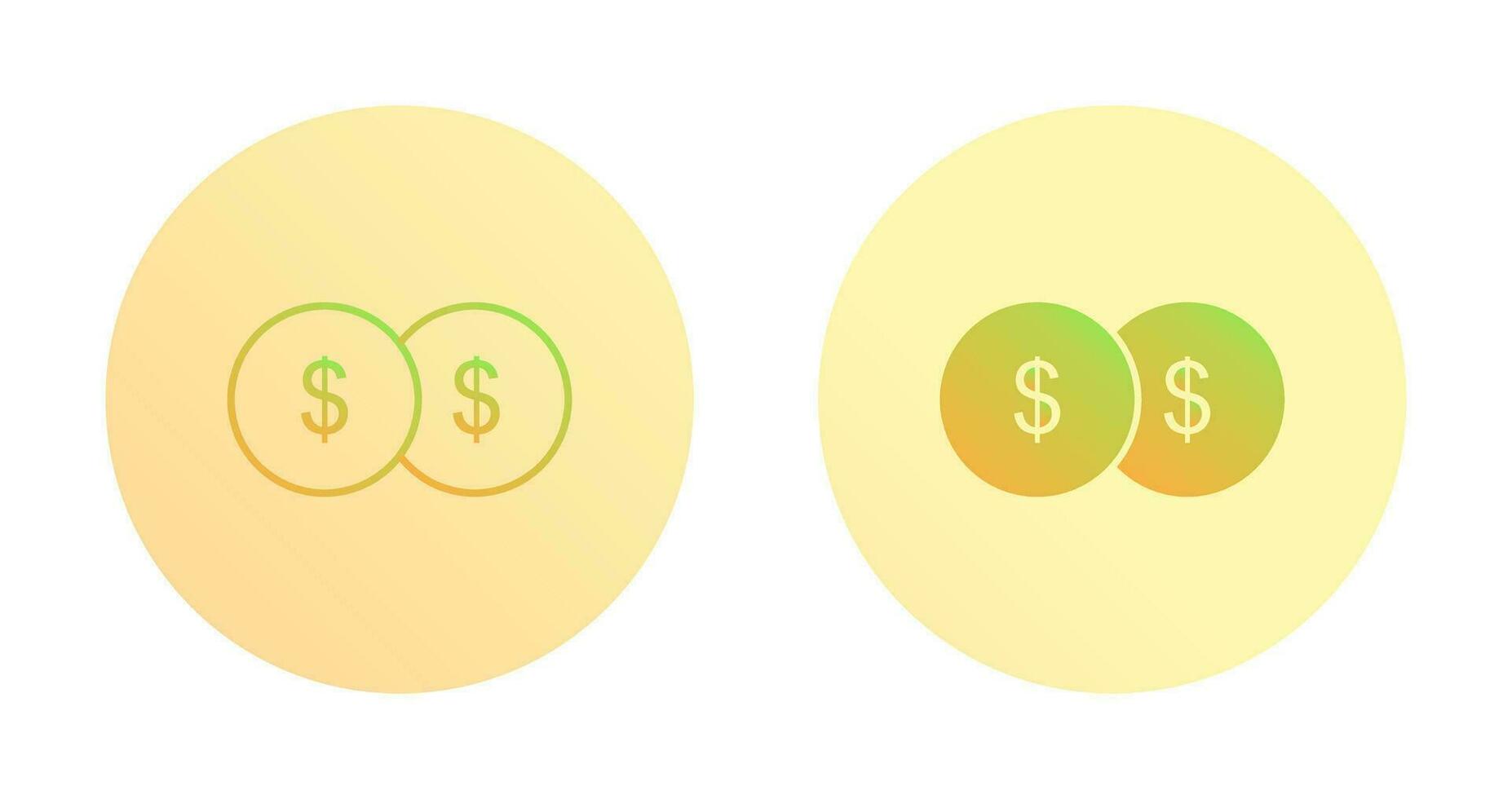 Unique Coins Vector Icon