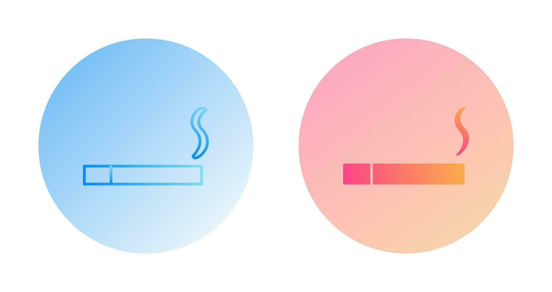 Unique Lit Cigarette Vector Icon