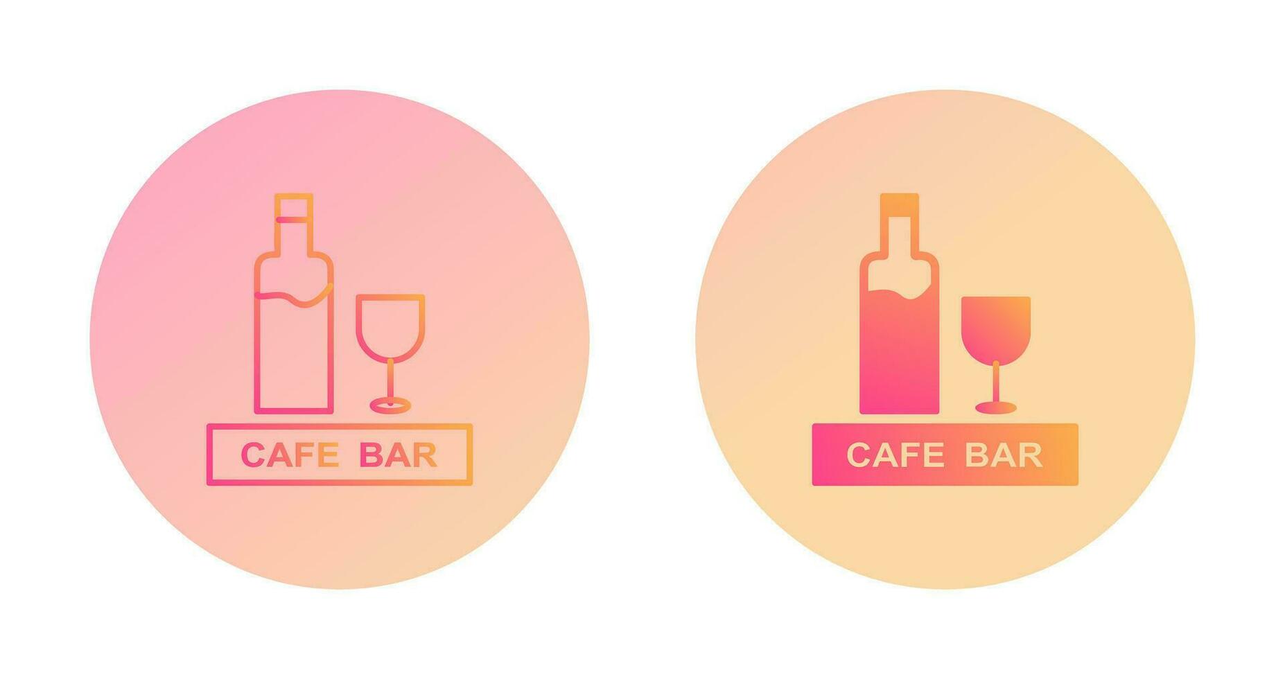 Unique Drinks Cafe Vector Icon