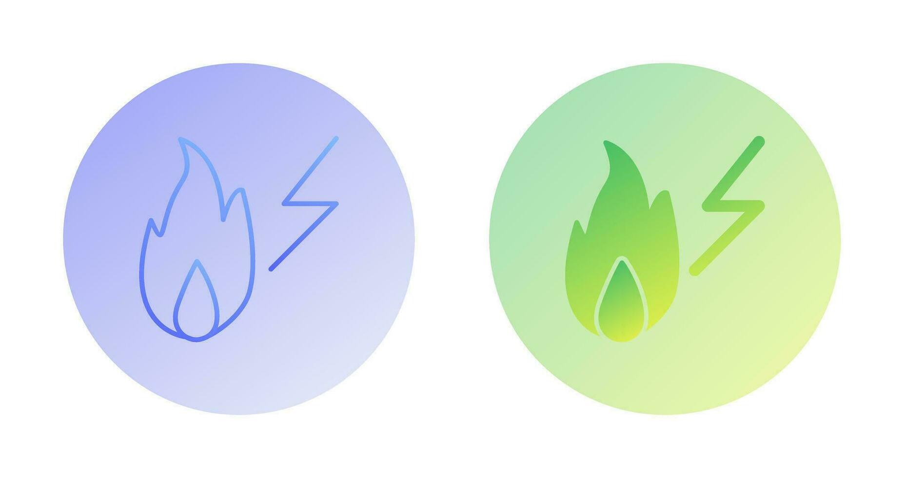 Unique Electricity Fire Vector Icon