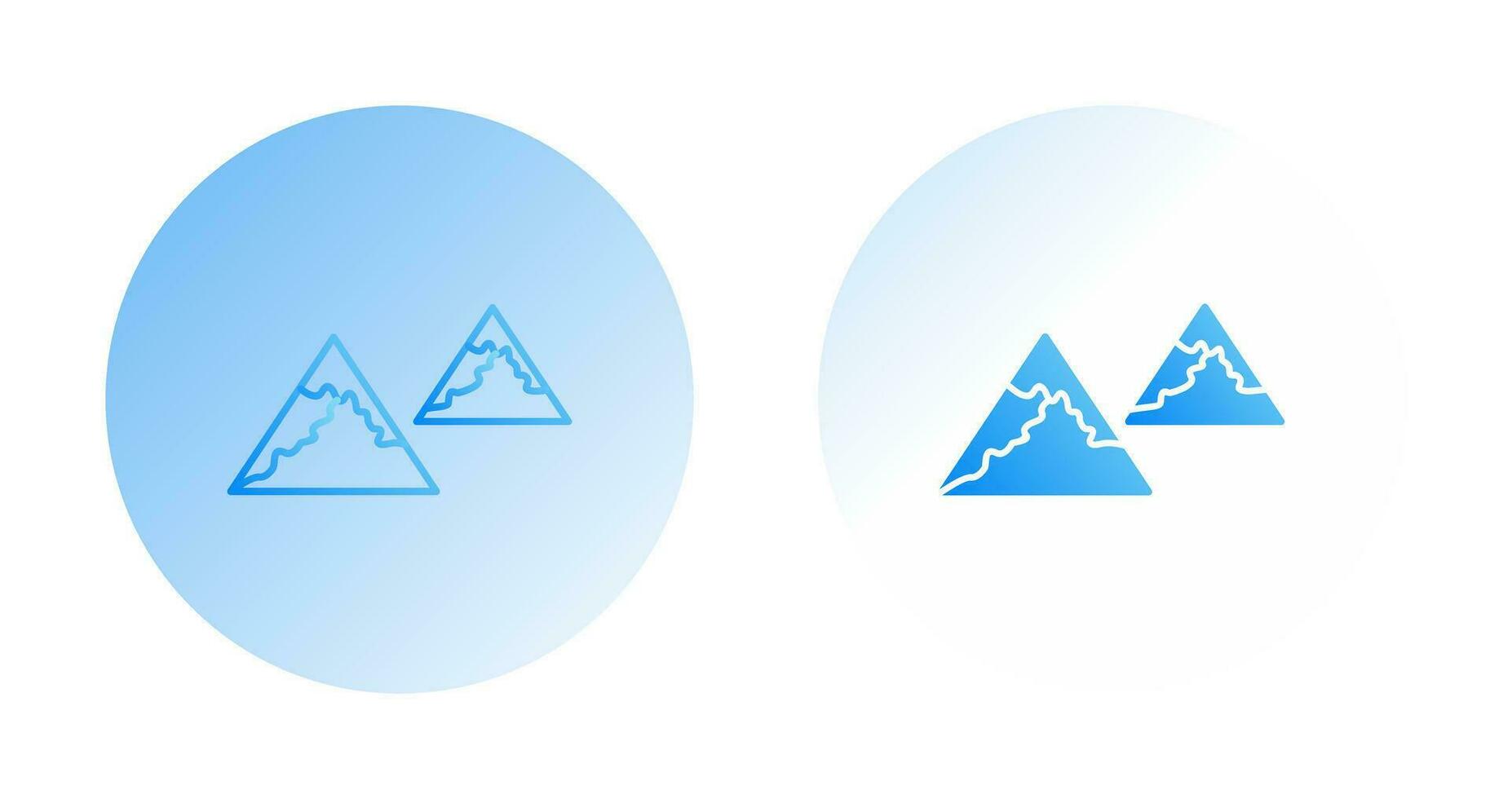 Unique Mountains Vector Icon