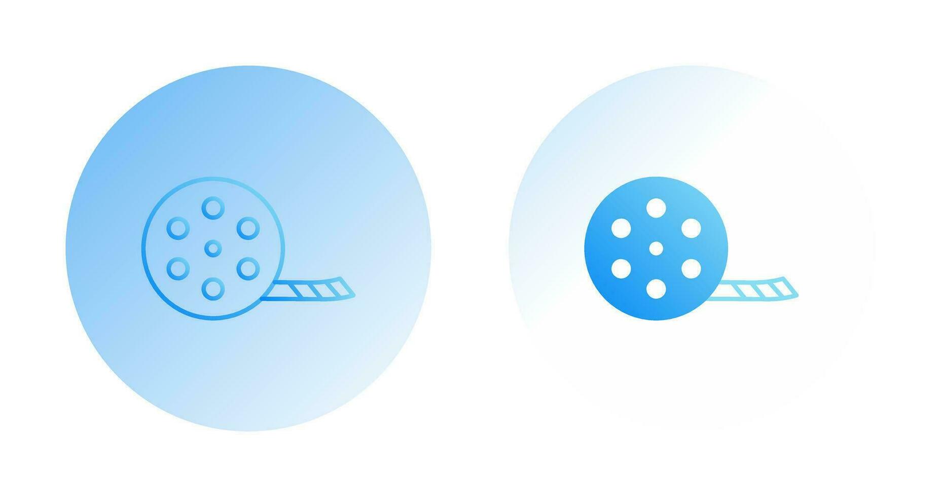 Unique Film Reel Vector Icon