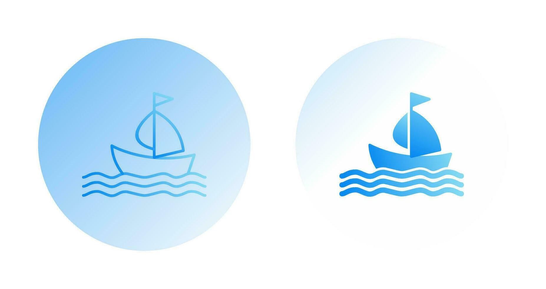 icono de vector de barco