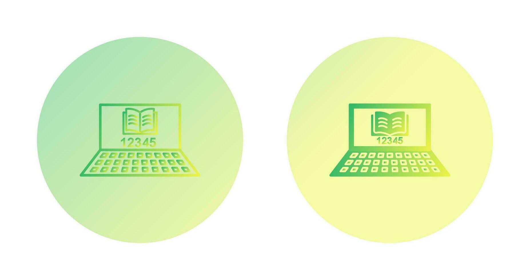 Unique Online Study Vector Icon