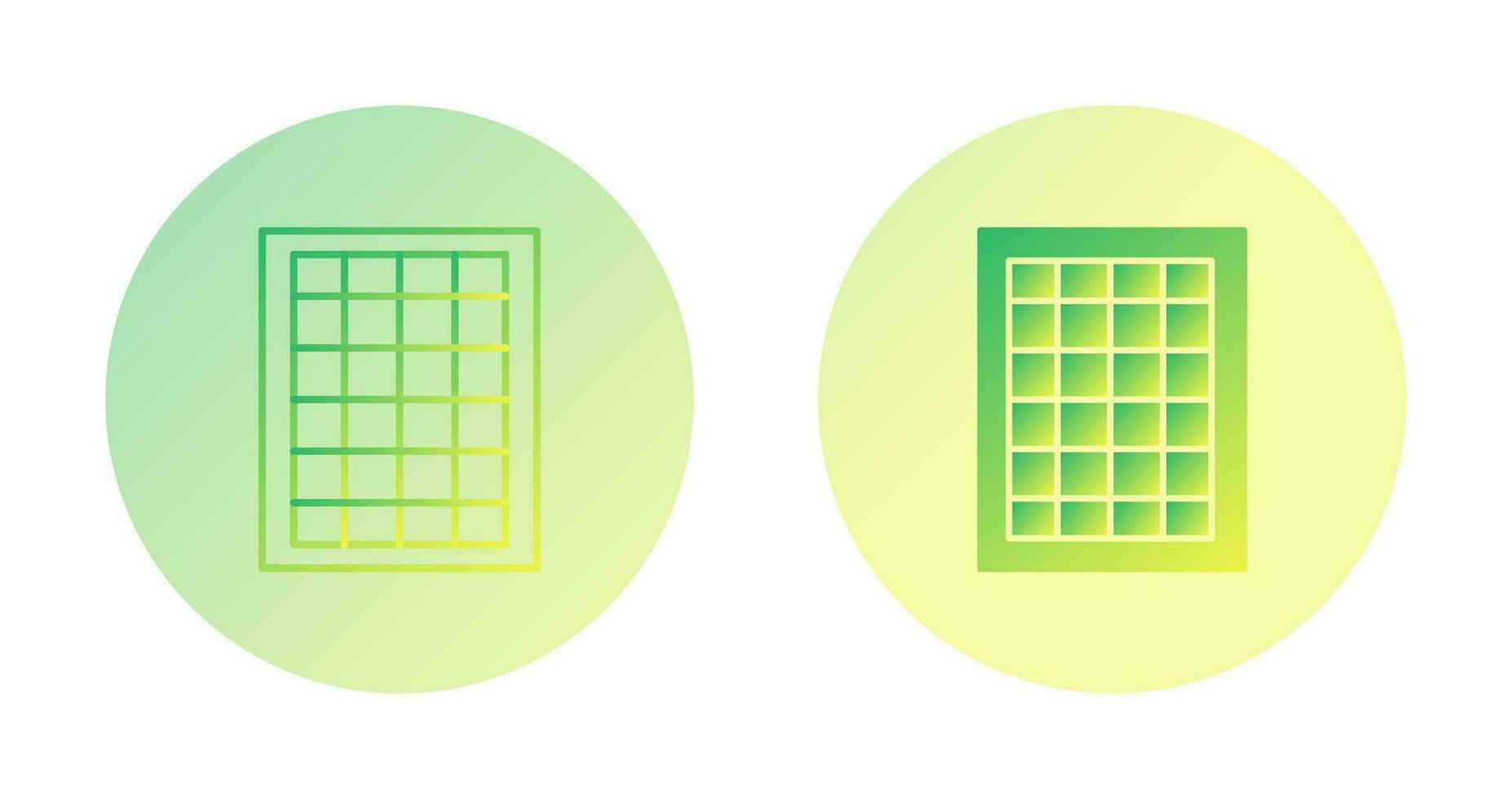 Table of Rates Vector Icon