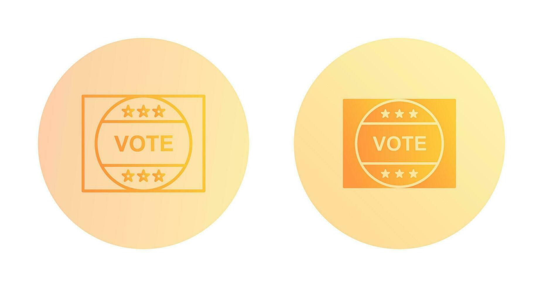 Vote Sticker Vector Icon