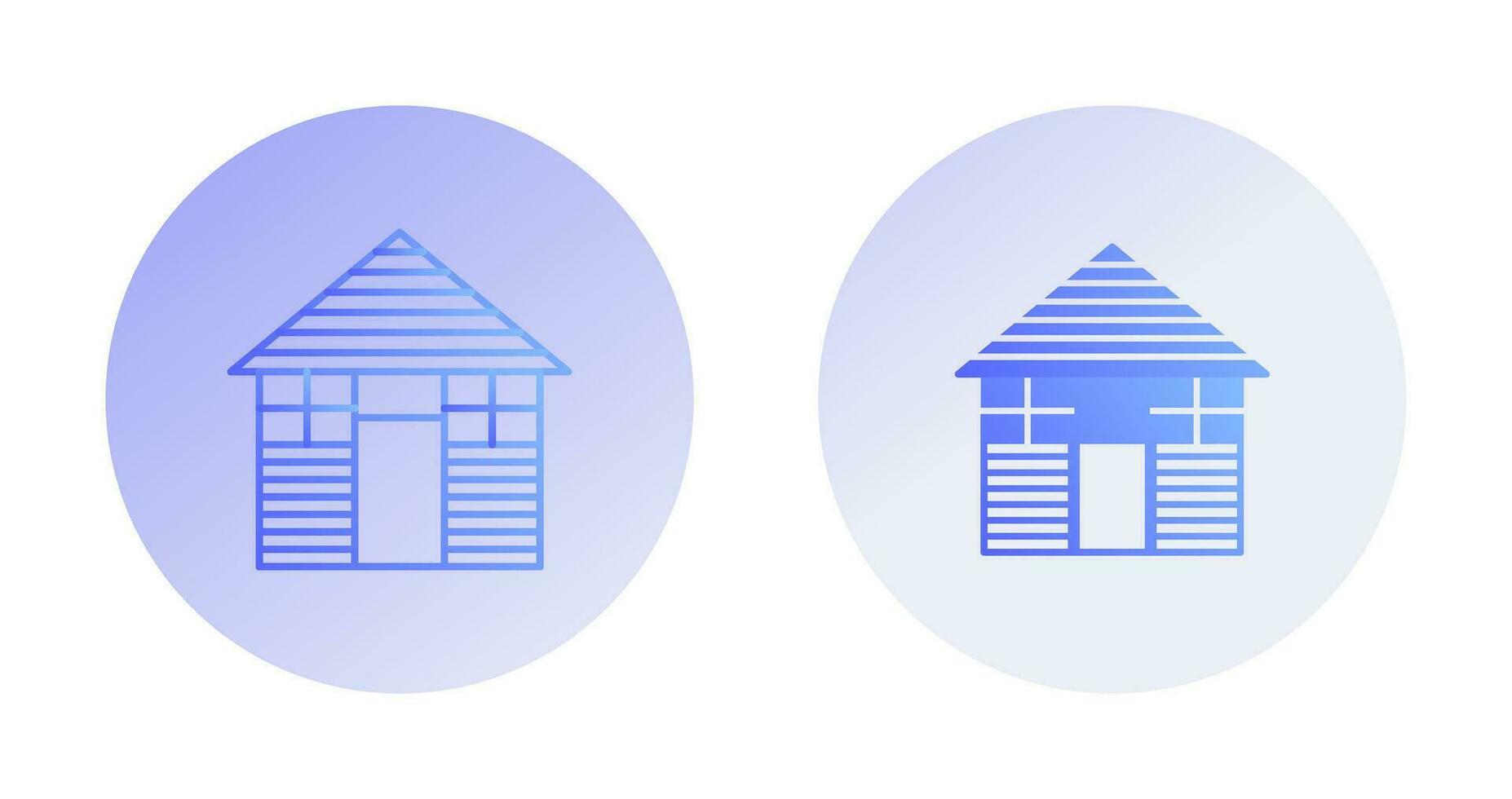 Wood Cabin Vector Icon