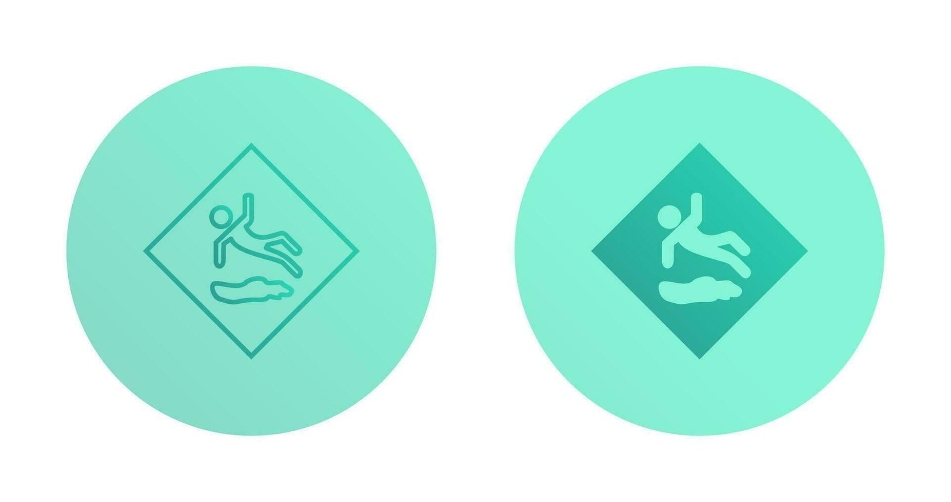 Danger of Slipping Vector Icon