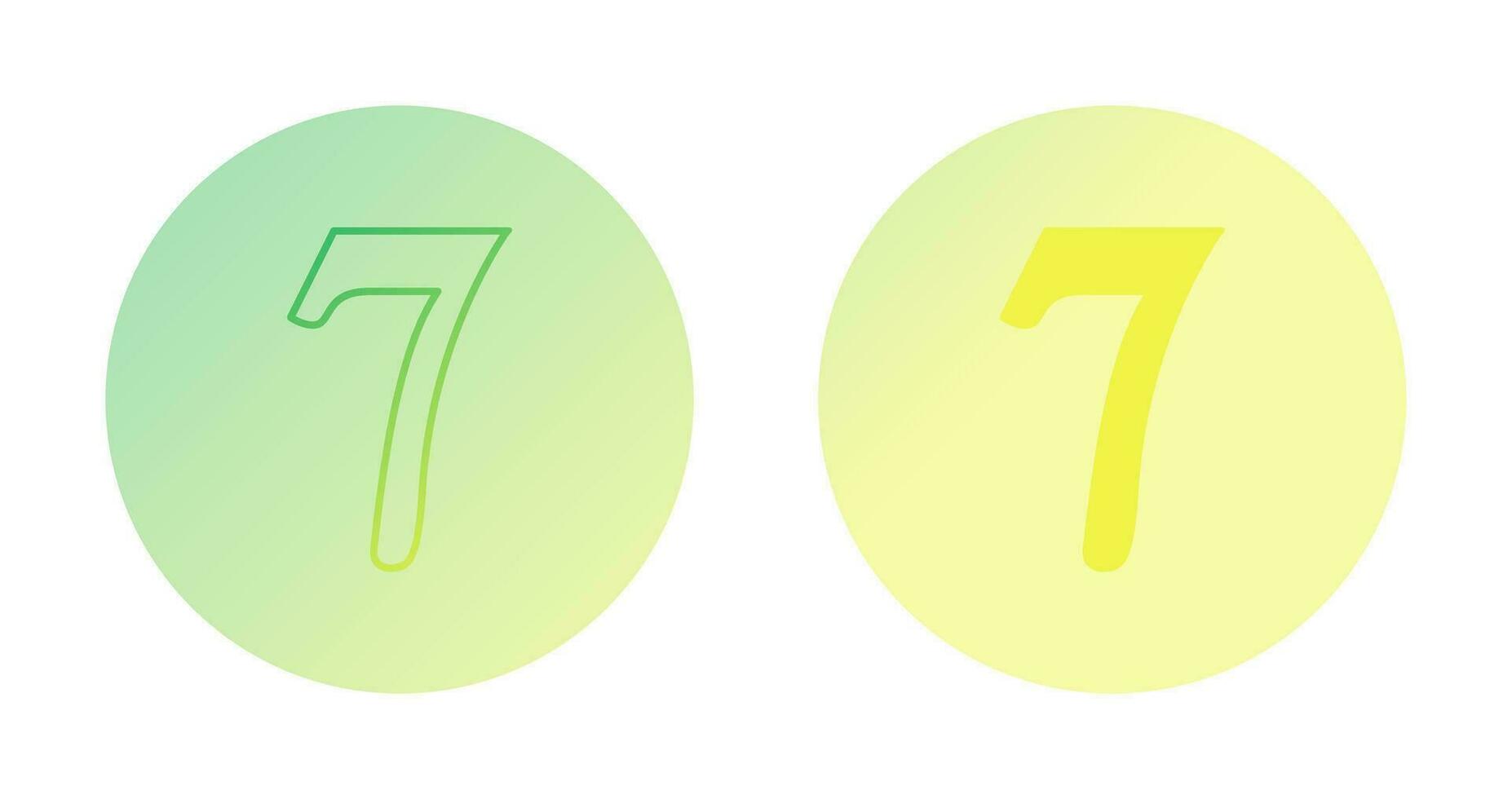 Number Seven Vector Icon