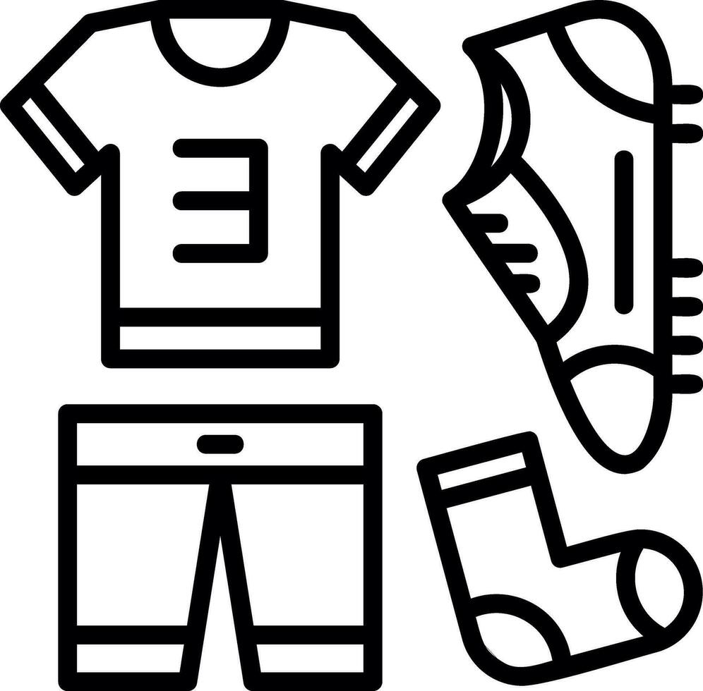 Football uniform Vector Icon Design