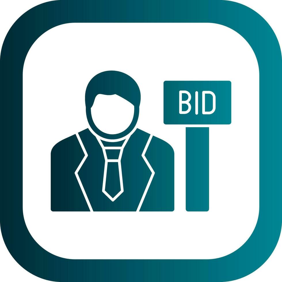 Bid Vector Icon Design