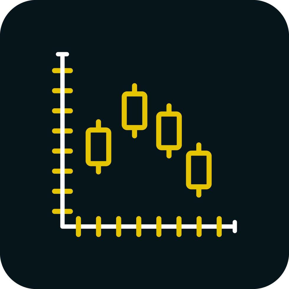 Candlestick chart Vector Icon Design