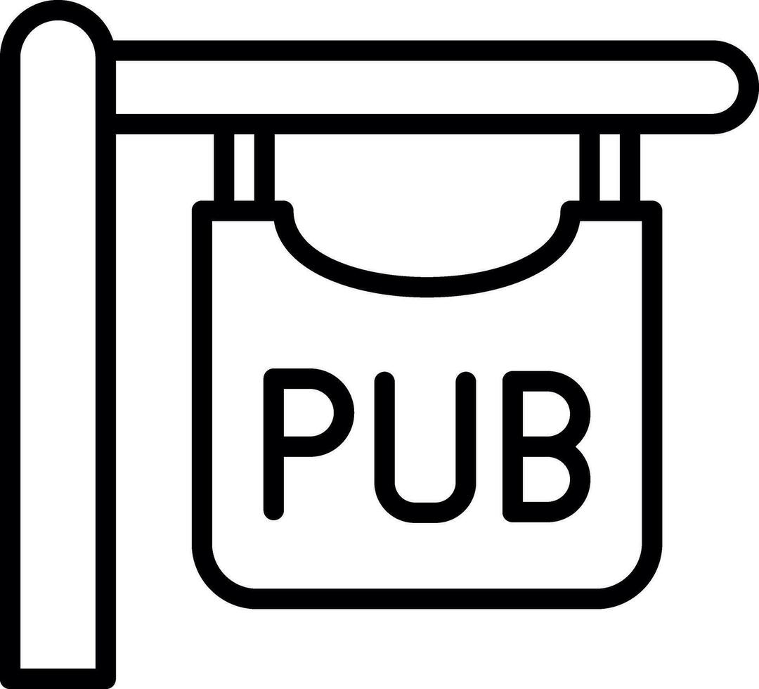 pub firmar vector icono diseño