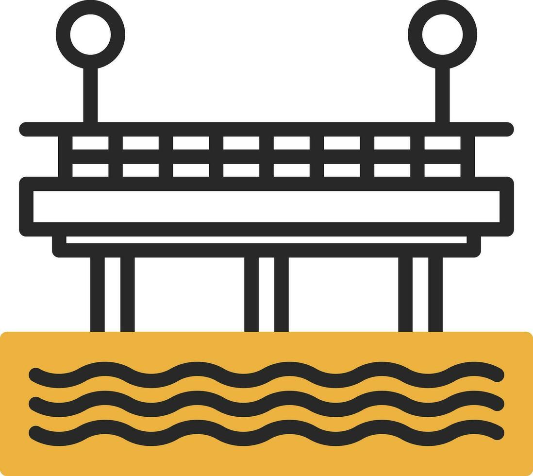 diseño de icono de vector de muelle