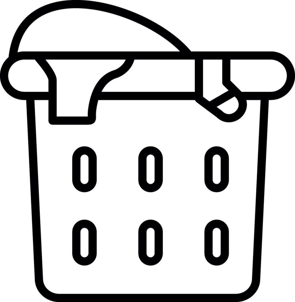 Laundry basket Vector Icon Design