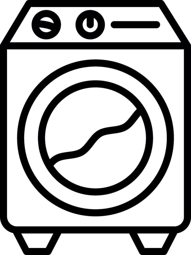 Washing machine Vector Icon Design