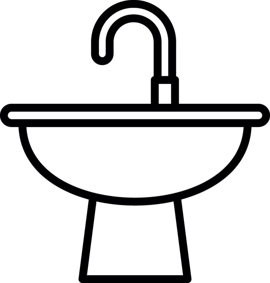 Washbasin Vector Icon Design