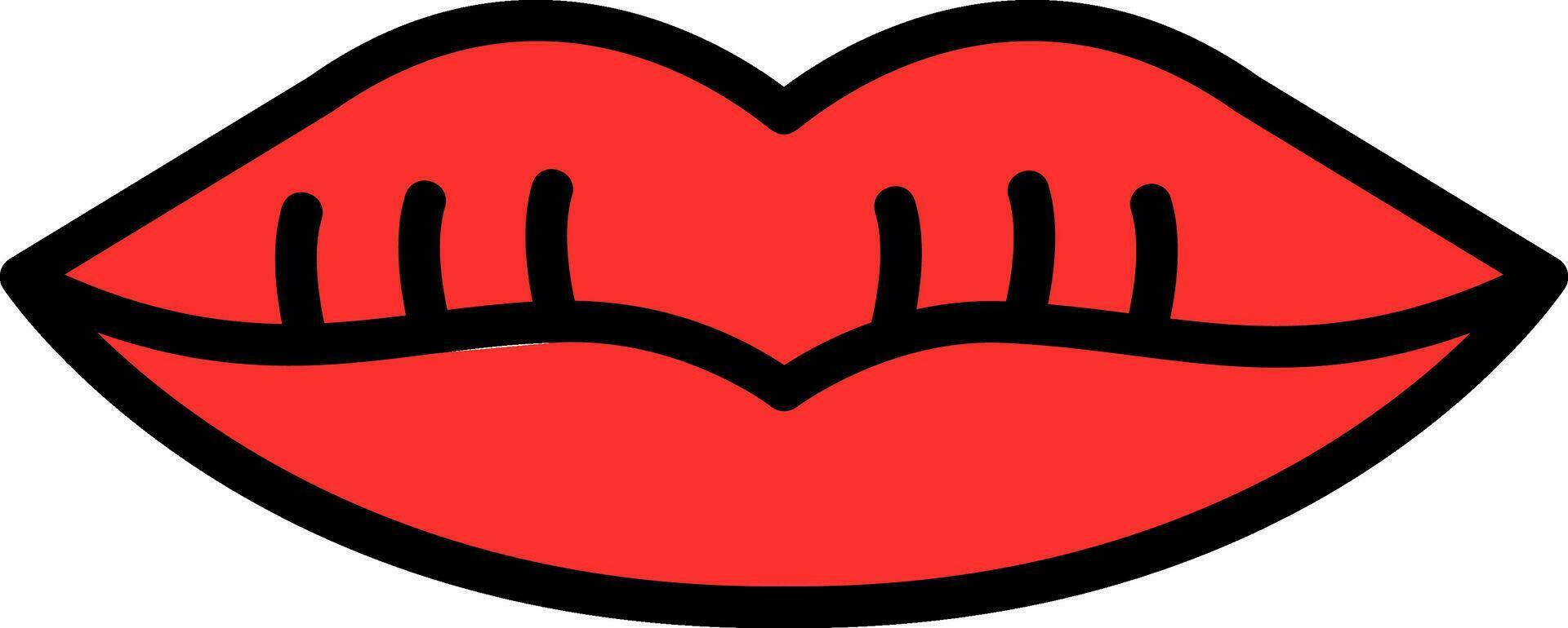 Lips Vector Icon Design
